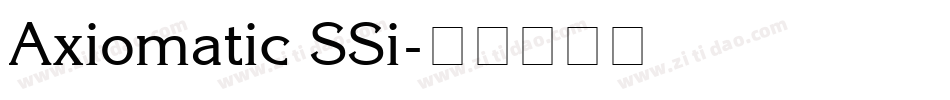 Axiomatic SSi字体转换